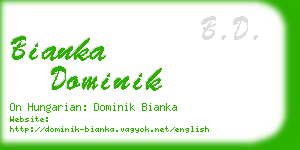 bianka dominik business card